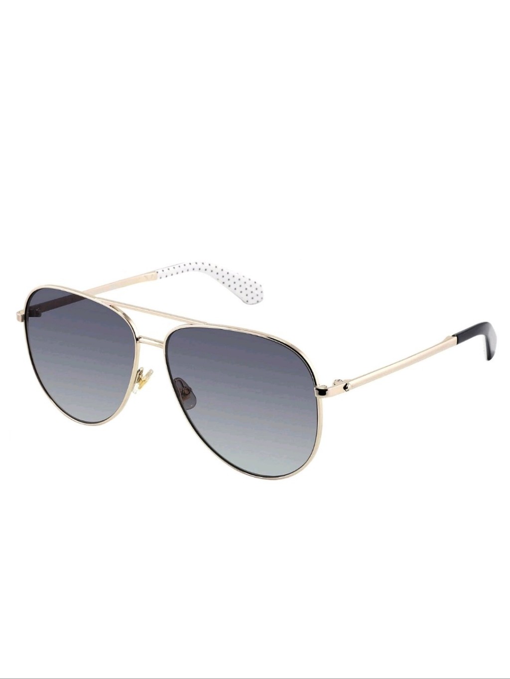 Kate Spade Isla Polarized Gold-Tone Aviator Sunglasses Isla Gs-0807-Wj Bnwt $205
